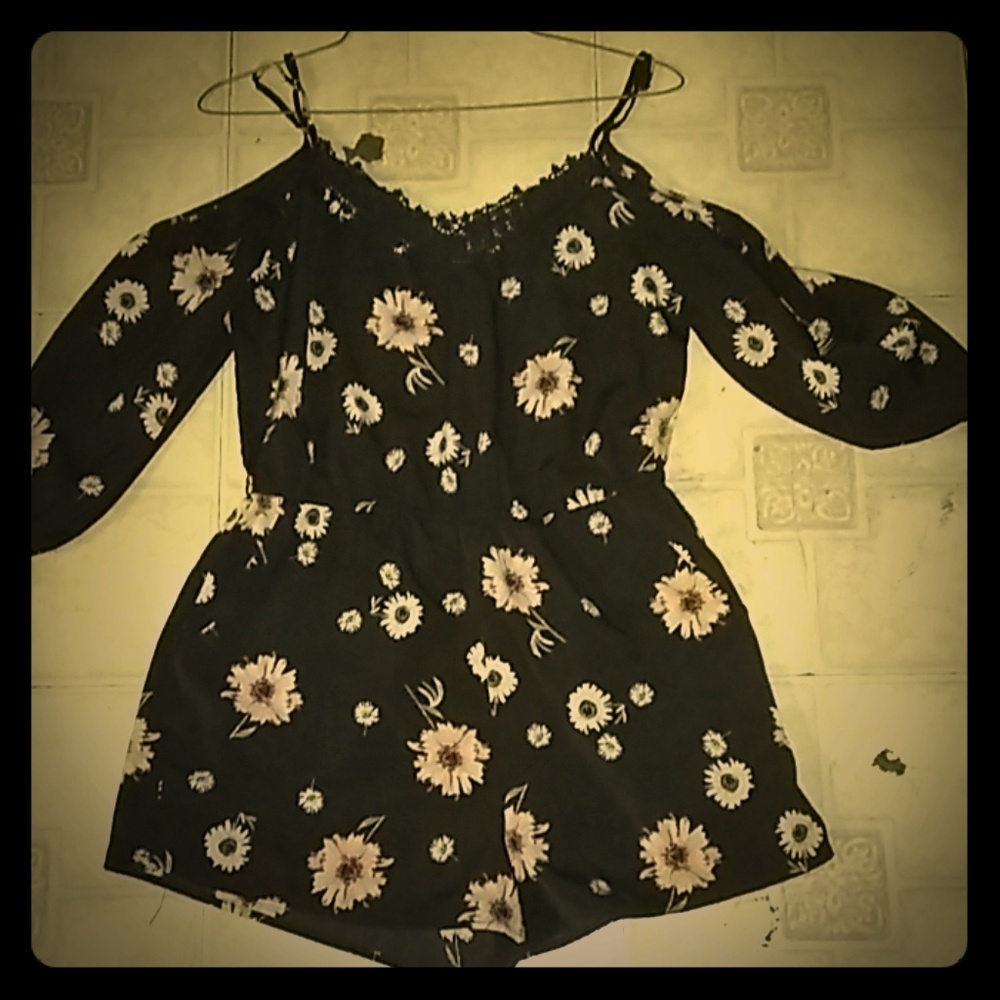 A flowered romper